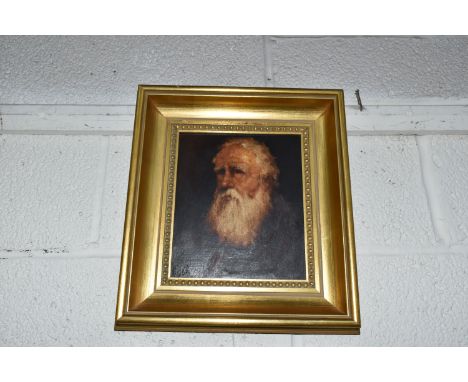 KEN MORONEY (1949-2018) 'OLD MAN', a head and shoulders portrait of an elderly man with beard, signed bottom left, Bull's Eye