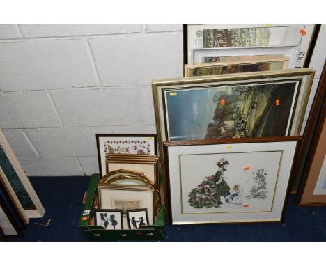A QUANTITY OF ASSORTED PICTURES AND PRINTS ETC, to include a Rowland Hilder print, reproduction print 'The East Prospect of B