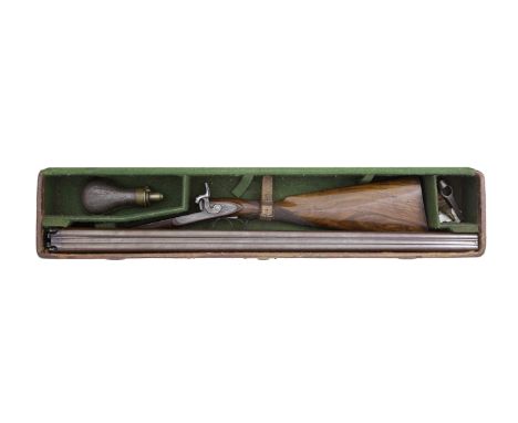 A Cased 25-Bore Percussion D.B. Sporting GunBy Parker, Field &amp; Sons, 233 High Holborn, London, No. 11112, Mid-19th Centur