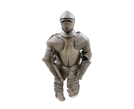 A Composite Three-Quarter ArmourPartly Early 17th Century And LaterComprising a cuirassier helmet with rounded two-piece skul