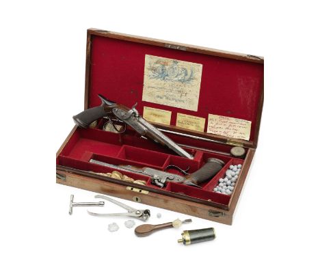 A Highly Unusual Cased Pair Of 56-Bore Percussion Rifled Target PistolsBy James Purdey, 314½ Oxford Street, London, Nos. 1689