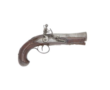 A Liège Flintlock Blunderbuss-PistolBy Velu, Late 18th CenturyWith twist two-stage barrel turned around the flared muzzle and