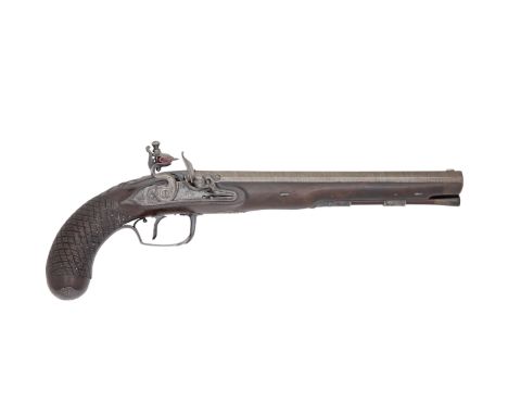 A Fine 40-Bore Flintlock Duelling PistolBy Durs Egg, London, Circa 1790With rebrowned twist octagonal sighted barrel, the bre