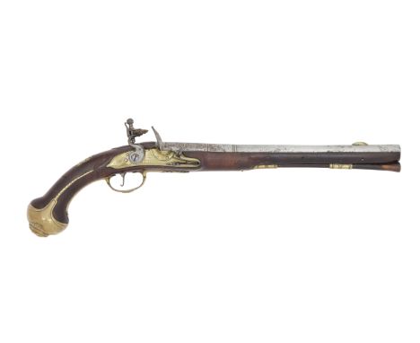 A Dutch 18-Bore Flintlock Holster PistolBy A.L. Hoist A Utrecht, Early 18th CenturyWith three-stage barrel (apparently repair