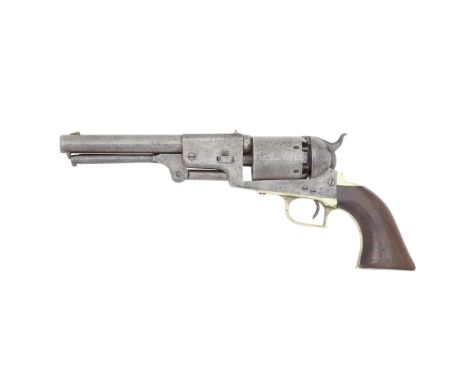 A Rare Colt First Model Dragoon Percussion RevolverNo. 4914 For 1849-50The breech flat with New York City address and fitted 