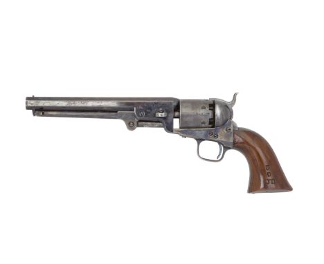 A Very Rare Colt 1851 Model Navy Percussion Revolver For Upper Canada, And Original HolsterNo. 35197 For 1853The blued barrel
