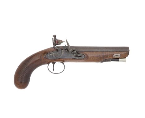 A  20-Bore Flintlock PistolSigned W. Parker, London, No. 4333, Circa 1815-20With twist sighted barrel engraved 'London' on th