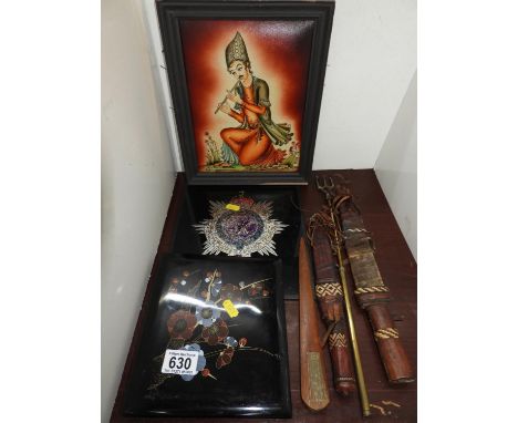 Oriental Album and Framed Royal Army Service Corps etc 