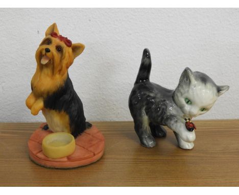 Goebel Cat and Aynsley Dog 