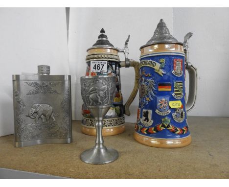 Steins, Hip Flask etc 