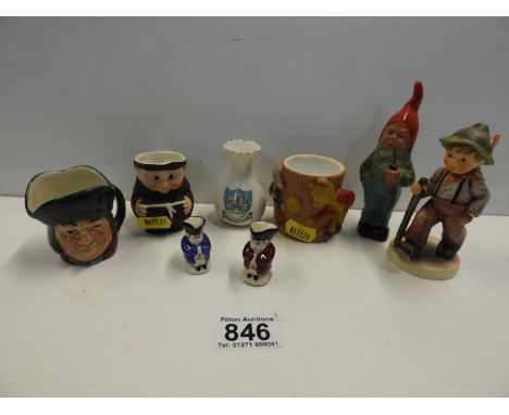 Goebel and other Ornaments to include Rupert and Miniature Toby Jugs