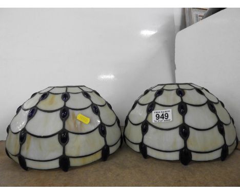 Pair of Tiffany Style Light Shades 