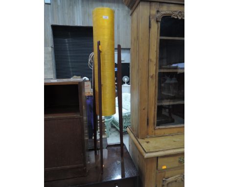 A vintage rocket lamp