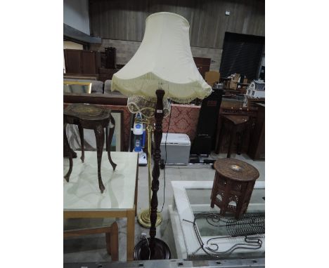 A traditional standard lamp