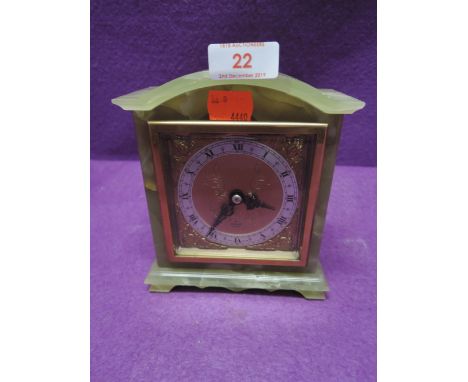 A agate body mantle clock by Elliott 