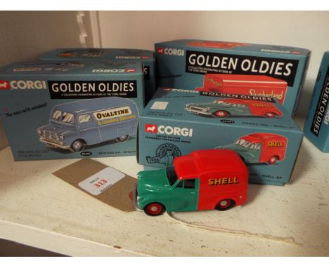 Four boxed Corgi 'Golden Oldies' comprising a Thames Trader in Slumberland livery no.30301, a Morris J in Cydrax livery no.06