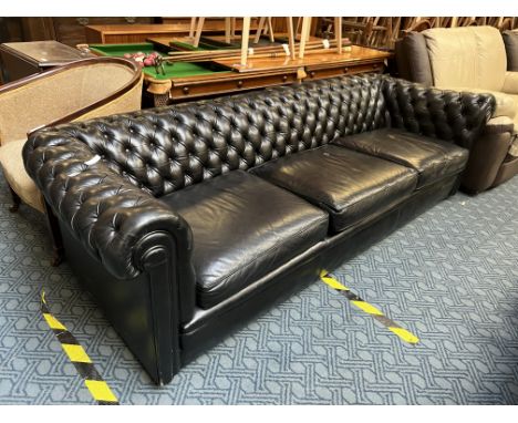 BLACK CHESTERFIELD SOFA