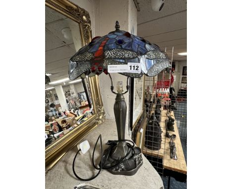 TIFFANY STYLE DRAGONFLY LAMP 60CMS (H) APPROX 