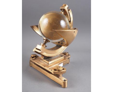 A bronze Campbell Stokes sunshine recorder 