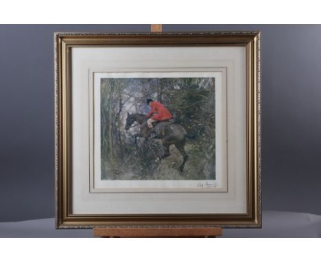 Alfred J Munnings, 1909: a&nbsp;signed&nbsp;&nbsp;print, The Gap,&nbsp; published by Frost &amp; Reed in 1927 with Fine Art T