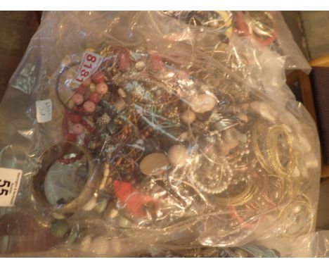 Approximately 3 - 4kg of mixed costume jewellery in sealed bags