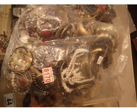 Approximately 3 - 4kg of mixed costume jewellery in sealed bags