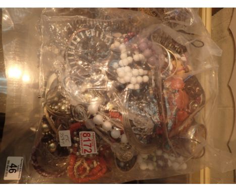 Approximately 3 - 4kg of mixed costume jewellery in sealed bags