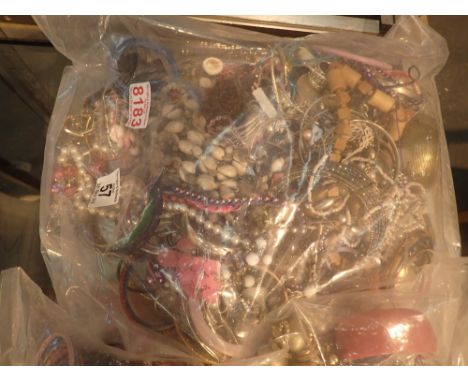 Approximately 3 - 4kg of mixed costume jewellery in sealed bags