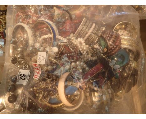 Approximately 3 - 4kg of mixed costume jewellery in sealed bags