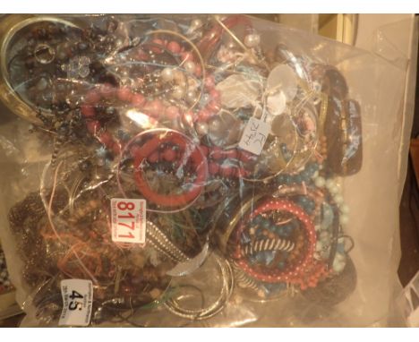 Approximately 3 - 4kg of mixed costume jewellery in sealed bags