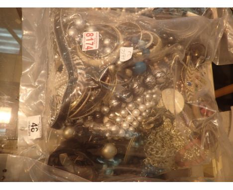 Approximately 3 - 4kg of mixed costume jewellery in sealed bags