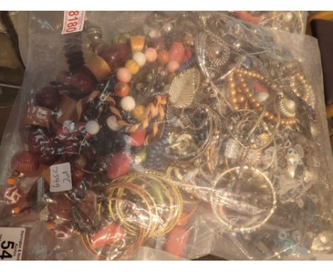 Approximately 3 - 4kg of mixed costume jewellery in sealed bags