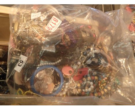 Approximately 3 - 4kg of mixed costume jewellery in sealed bags