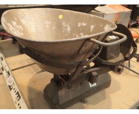 Antique set of potato scales with weights 