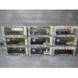 NINE BOXED SOLIDO LIMITED EDITON 1:43 SCALE MILITARY VEHICLES, from the 4494 range