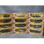 TWELVE BOXED SOLIDO MILITARY VEHCLES FROM THE BATAILLES BATTLES RANGE, to include 6244, 6145,