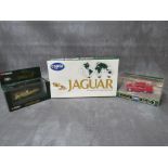 BOXED CORGI 3 CLASSIC JAGUAR BOX SET 97700, boxed Corgi E Type Jaguar soft top gold plated 02802 and