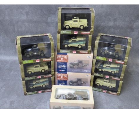 EIGHT BOXED HOBBY MASTER DIE CAST MILITARY VEHICLES, to include 3 x BG1304 British Light Infantry car, 3 x BG1303, 2 x BG 130