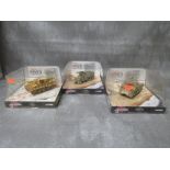 THREE BOXED CORGI LEGEND MILITARY VEHICLES, to include CC60502 Tiger Tank,CC51015 M4 Sherman tank