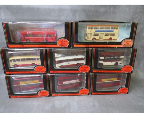EIGHT BOXED EXCLUSIVE FIRST EDITION 1:76 SCALE DIE CAST BUSES AND COACHES 