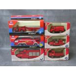 SIX BOXED SOLIDO TONER GAM FIRE VEHICLES, to include 6156, 2166, 2162, 2170 etc.