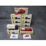 SEVEN BOXED CORGI CLASSICS 25101 BRITISH ROAD SERVICES LEYLAND 4 WHEEL FLATBED AND CONTAINER SET,