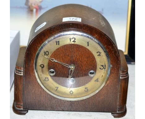 A Junghans striking mantel clock and a chiming mantel clock 
