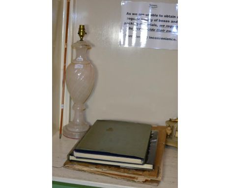 Folio of prints including signed engravings of Burmese figures by MacColl, 1 Vol Masterpieces of English Furniture and Clocks