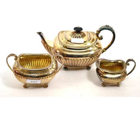 A three piece silver tea service 30.6ozt gross weight