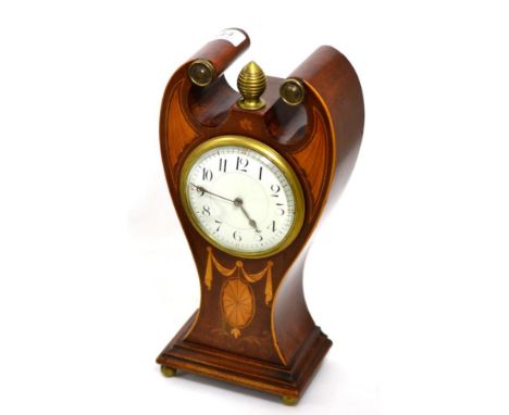 Inlaid mantel clock