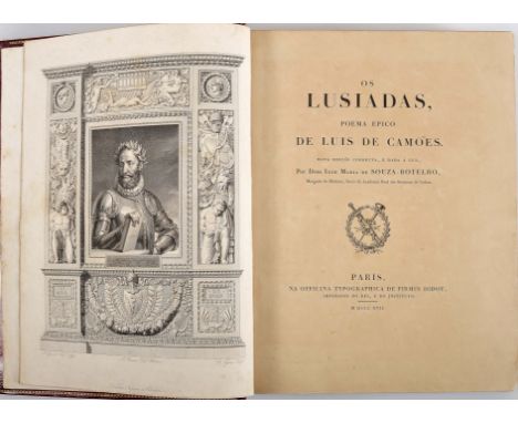 CAMÕES, Luís de.- Os Lusíadas: poema epico.- Nova edição correcta e dada à luz / por Dom Joze Maria de Souza-Botelho, Morgado