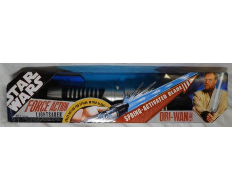STAR WARS FORCE ACTION LIGHT SABER OBI WAN KENOBI BOXED