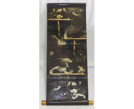 ORIENTAL LACQUER WALL BRACKET SHELF   