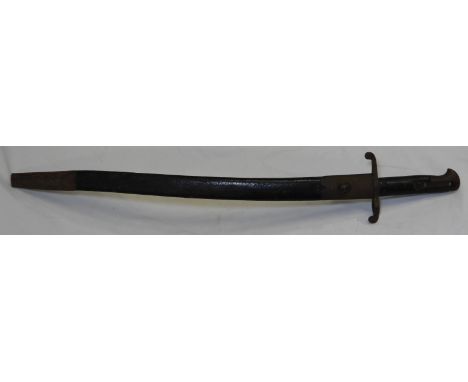 CURVED BAYONET SWORD IN SCABBARD VR E.41 23' BLADE   